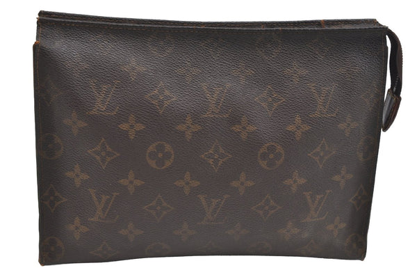 Auth Louis Vuitton Monogram Poche Toilette 26 Cosmetics Pouch Old Model K5308