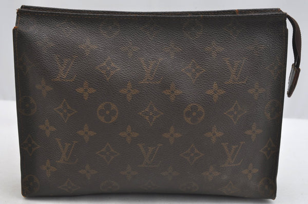 Auth Louis Vuitton Monogram Poche Toilette 26 Cosmetics Pouch Old Model K5308