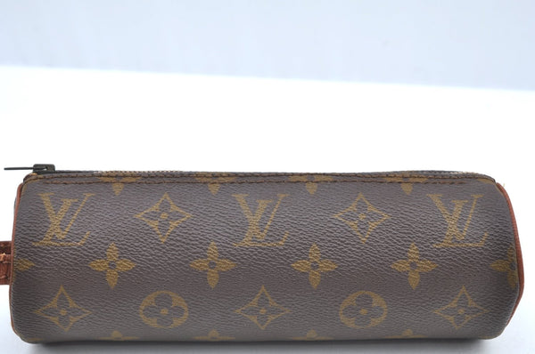 Authentic Louis Vuitton Monogram Trousse Ronde Pen Case Pouch Old Model LV K5312
