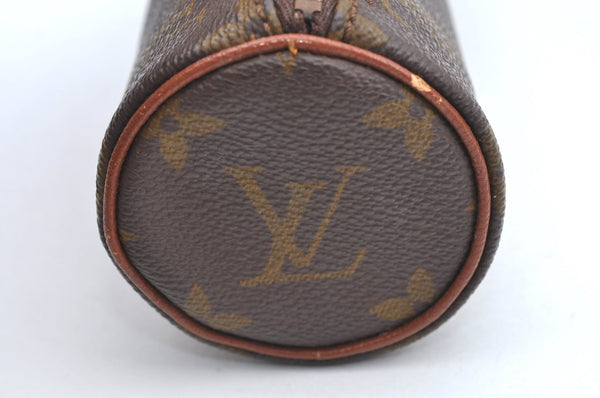 Authentic Louis Vuitton Monogram Trousse Ronde Pen Case Pouch Old Model LV K5312
