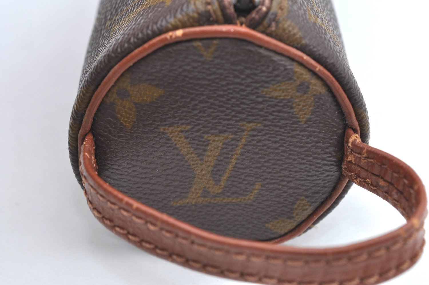 Authentic Louis Vuitton Monogram Trousse Ronde Pen Case Pouch Old Model LV K5312