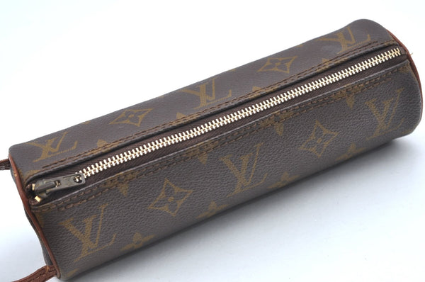 Authentic Louis Vuitton Monogram Trousse Ronde Pen Case Pouch Old Model LV K5312