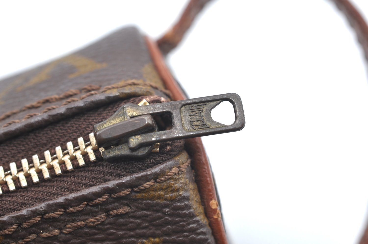 Authentic Louis Vuitton Monogram Trousse Ronde Pen Case Pouch Old Model LV K5312