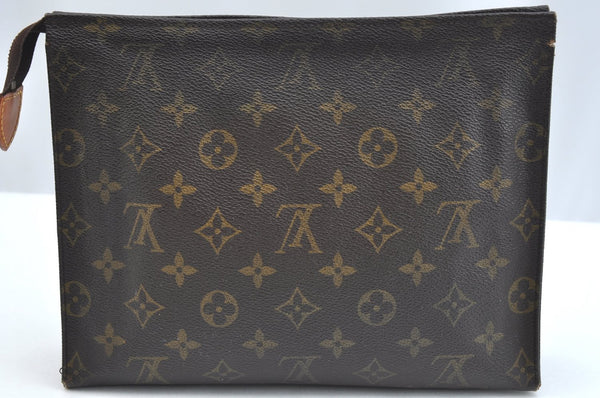 Authentic Louis Vuitton Monogram Poche Toilette 26 M47542 Cosmetics Pouch K5313