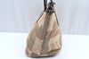 Authentic BALLY Canvas Leather Shoulder Tote Bag Purse Beige Brown K5317