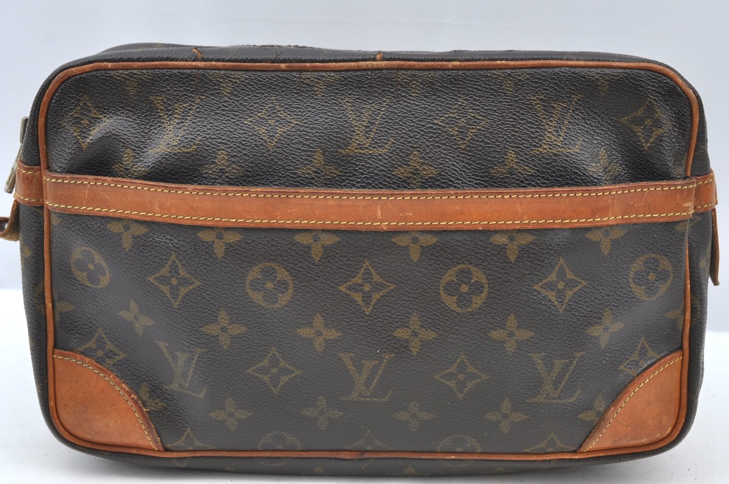 Authentic Louis Vuitton Monogram Compiegne 28 Clutch Hand Bag M51845 LV K5323