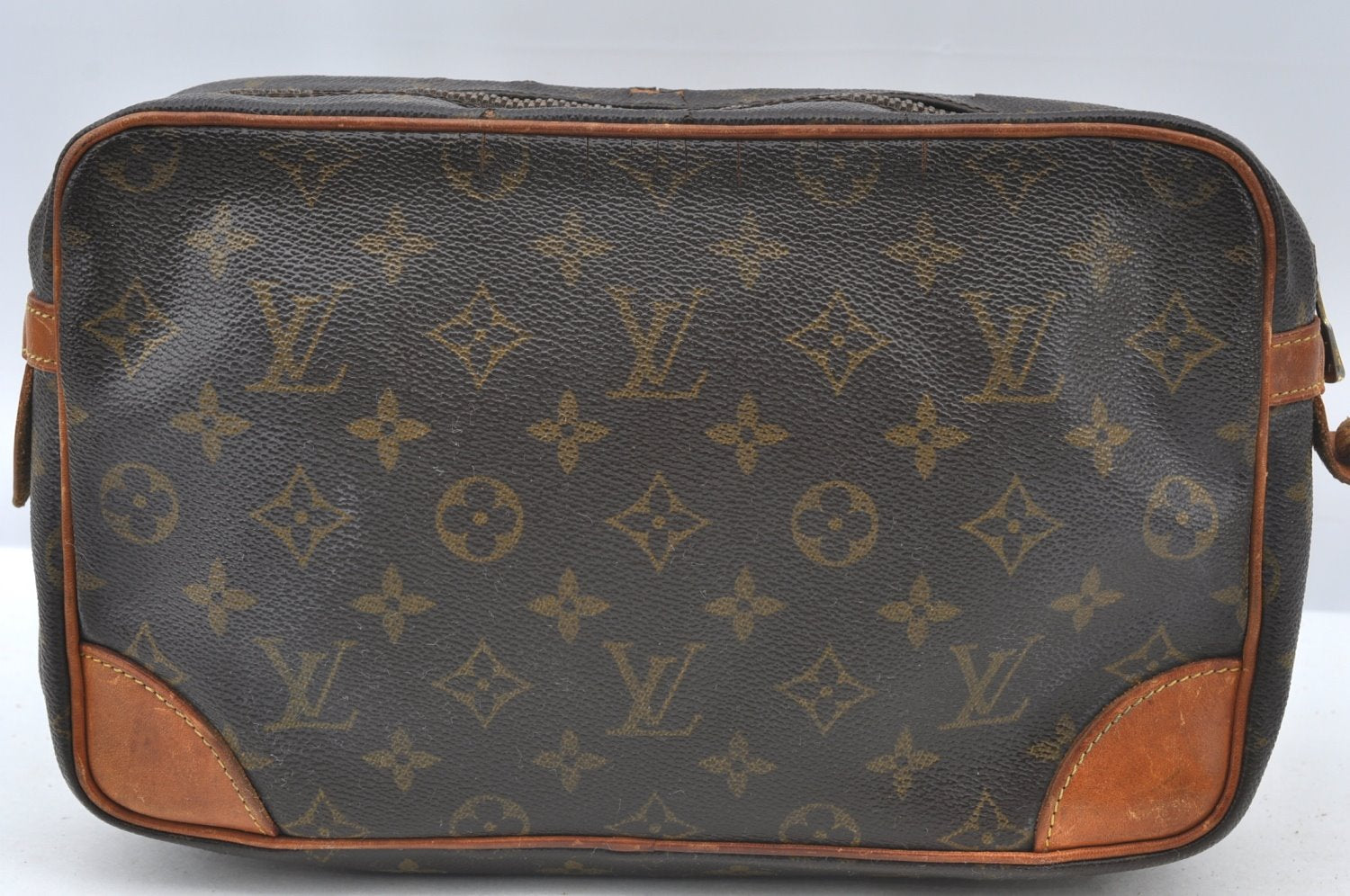 Authentic Louis Vuitton Monogram Compiegne 28 Clutch Hand Bag M51845 LV K5323