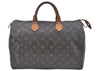 Authentic Louis Vuitton Monogram Speedy 35 Hand Boston Bag M41524 LV K5324