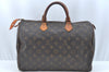 Authentic Louis Vuitton Monogram Speedy 35 Hand Boston Bag M41524 LV K5324