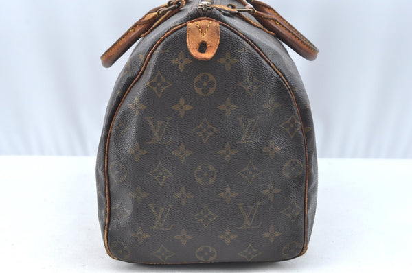 Authentic Louis Vuitton Monogram Speedy 35 Hand Boston Bag M41524 LV K5324