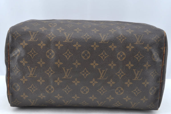 Authentic Louis Vuitton Monogram Speedy 35 Hand Boston Bag M41524 LV K5324