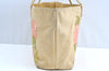 Authentic FENDI Flower Motif Bijou Leather Shoulder Tote Bag Beige K5326