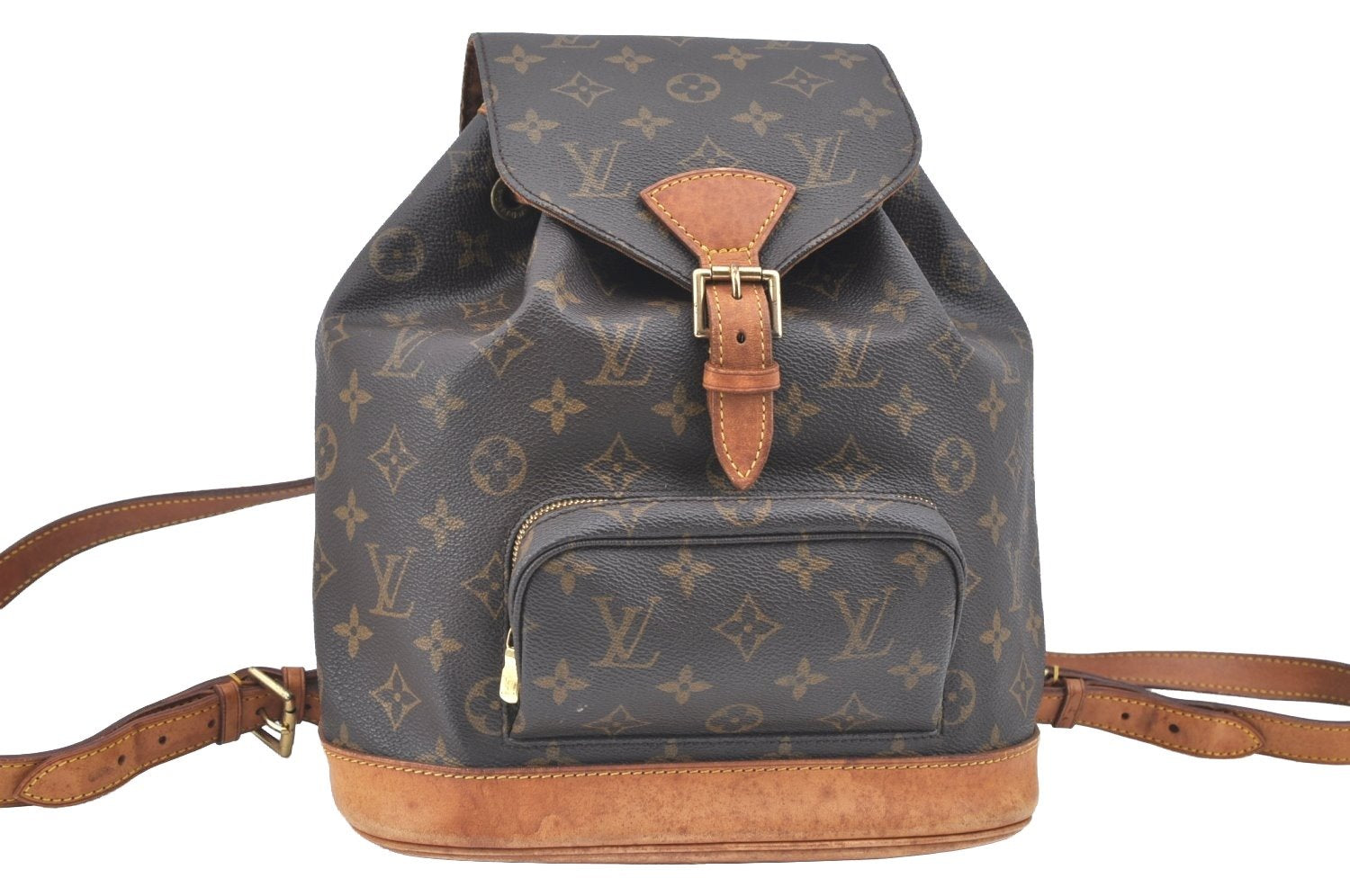 Authentic Louis Vuitton Monogram Montsouris MM Backpack M51136 LV K5327