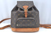 Authentic Louis Vuitton Monogram Montsouris MM Backpack M51136 LV K5327