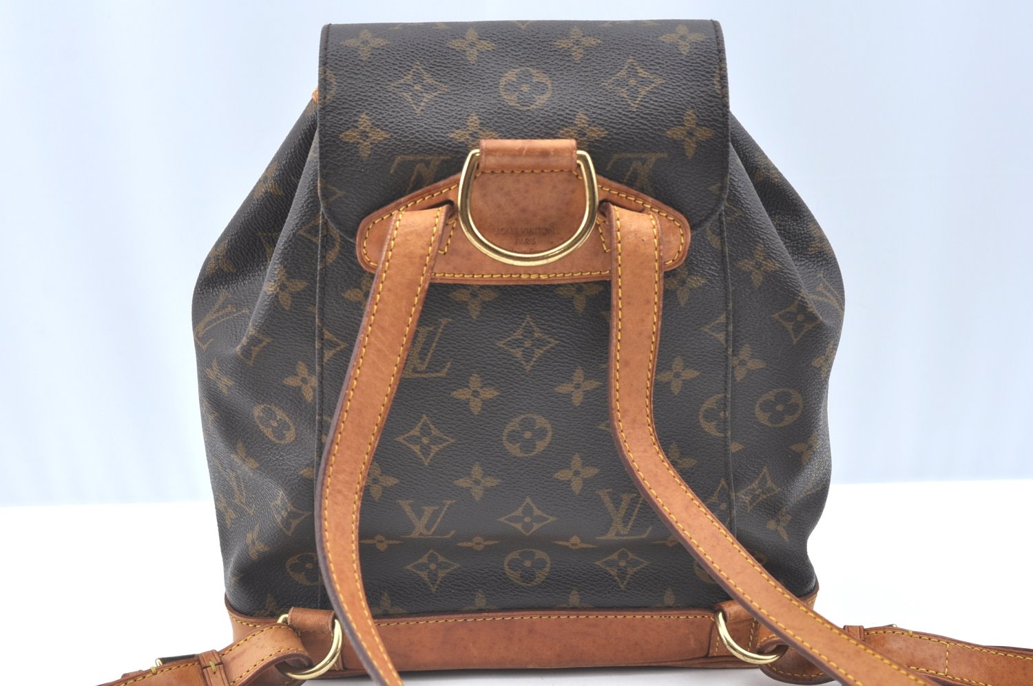 Authentic Louis Vuitton Monogram Montsouris MM Backpack M51136 LV K5327