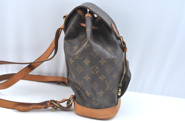 Authentic Louis Vuitton Monogram Montsouris MM Backpack M51136 LV K5327