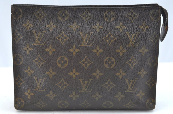 Auth Louis Vuitton Monogram Poche Toilette 26 Cosmetics Pouch Old Model LV K5329