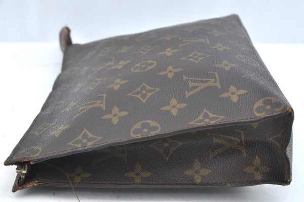 Auth Louis Vuitton Monogram Poche Toilette 26 Cosmetics Pouch Old Model LV K5329