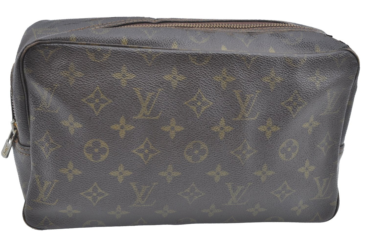 Auth Louis Vuitton Monogram Trousse Toilette 28 Clutch Hand Bag M47522 LV K5330