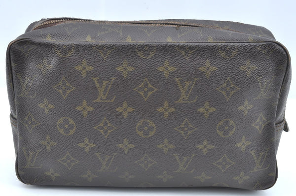 Auth Louis Vuitton Monogram Trousse Toilette 28 Clutch Hand Bag M47522 LV K5330