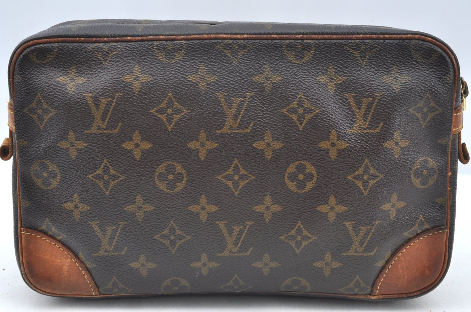 Authentic Louis Vuitton Monogram Compiegne 28 Clutch Hand Bag M51845 LV K5332