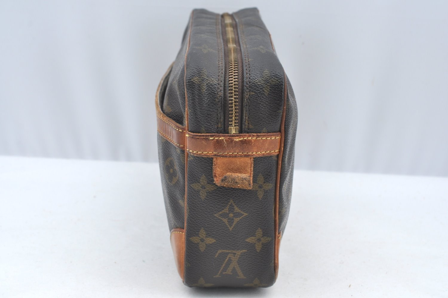 Authentic Louis Vuitton Monogram Compiegne 28 Clutch Hand Bag M51845 LV K5332