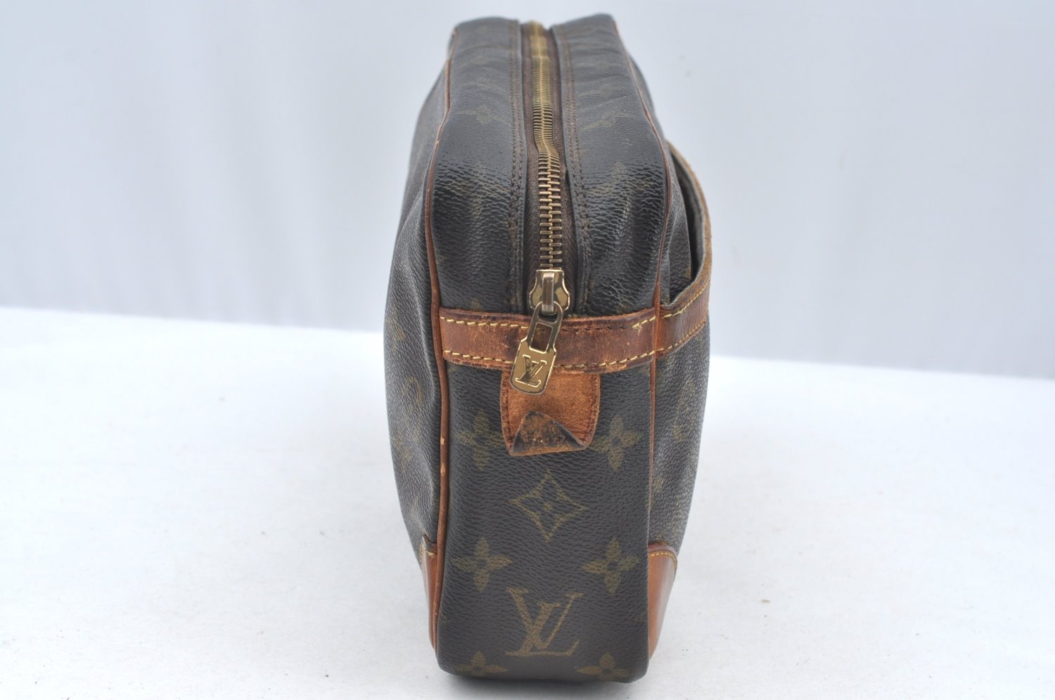 Authentic Louis Vuitton Monogram Compiegne 28 Clutch Hand Bag M51845 LV K5332