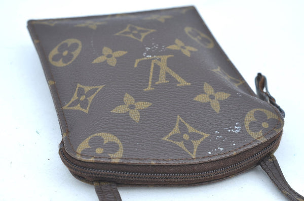 Auth Louis Vuitton Monogram Pochette Secret Shoulder Bag Pouch Old Model K5335