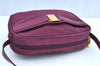 Authentic Salvatore Ferragamo Vara Shoulder Cross Bag Nylon Leather Purple K5337