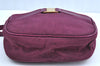 Authentic Salvatore Ferragamo Vara Shoulder Cross Bag Nylon Leather Purple K5337