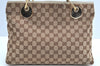 Authentic GUCCI Eclipse Shoulder Hand Bag GG Canvas Leather 120837 Brown K5340