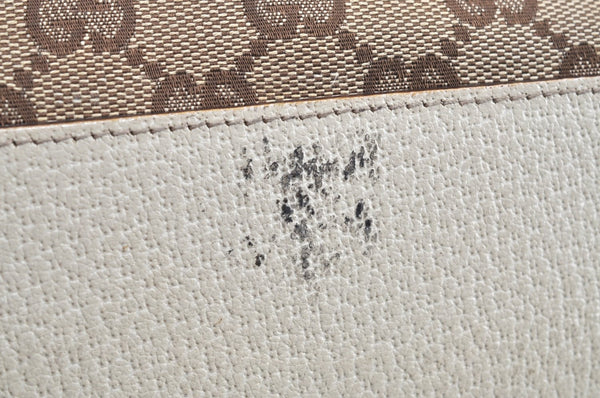 Authentic GUCCI Eclipse Shoulder Hand Bag GG Canvas Leather 120837 Brown K5340