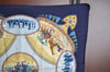 Authentic HERMES Carre 90 Scarf "CAVALIERS PEULS" Silk Navy Blue K5342