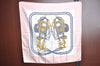 Authentic HERMES Carre 90 Scarf "BRIDES de GALA" Silk LightPink White K5343