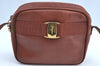 Authentic Salvatore Ferragamo Vara Shoulder Cross Body Bag Leather Brown K5344