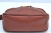 Authentic Salvatore Ferragamo Vara Shoulder Cross Body Bag Leather Brown K5344