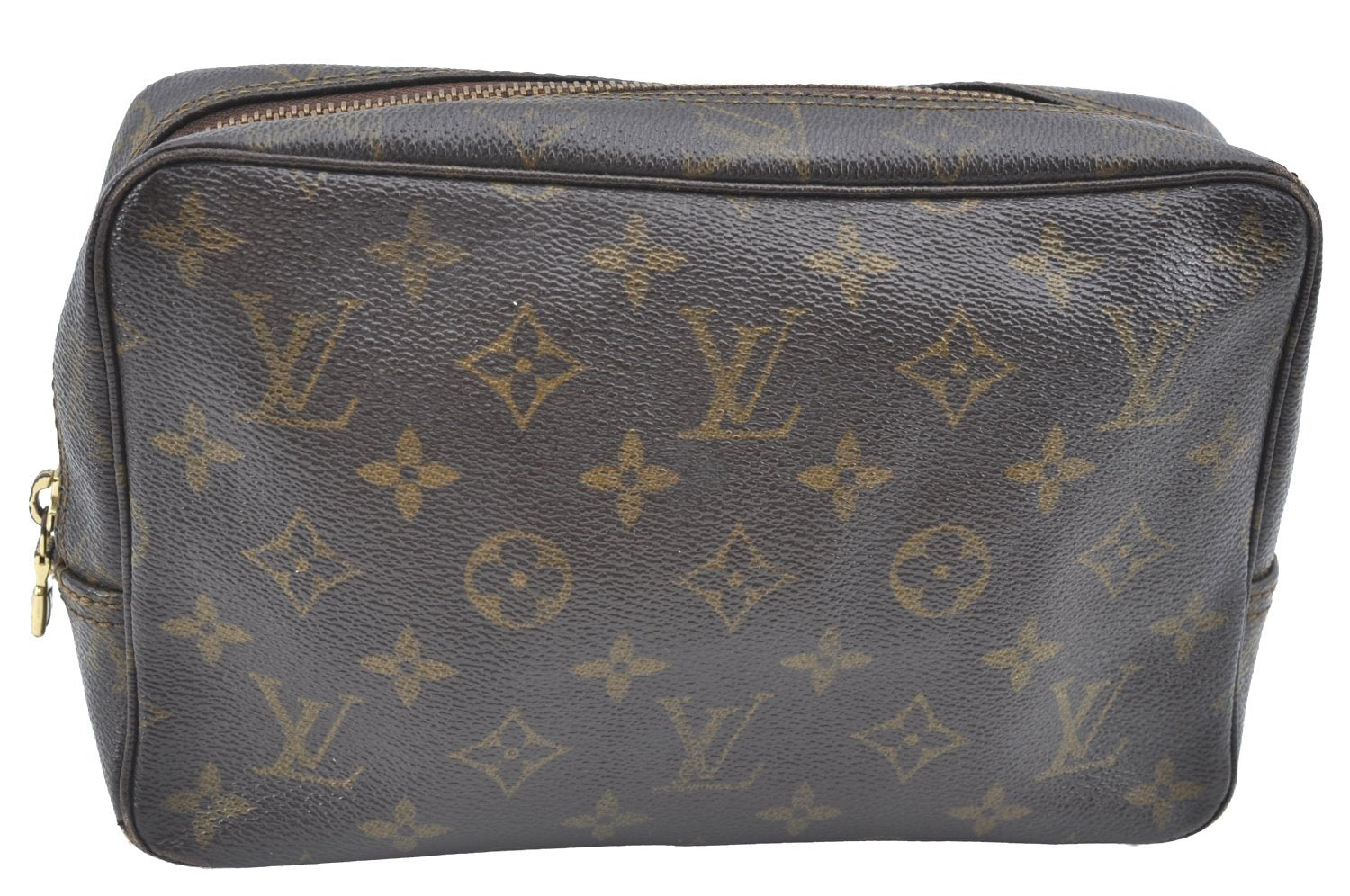 Auth Louis Vuitton Monogram Trousse Toilette 23 Clutch Hand Bag M47524 LV K5355