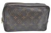 Auth Louis Vuitton Monogram Trousse Toilette 23 Clutch Hand Bag M47524 LV K5355