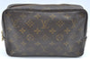 Auth Louis Vuitton Monogram Trousse Toilette 23 Clutch Hand Bag M47524 LV K5355