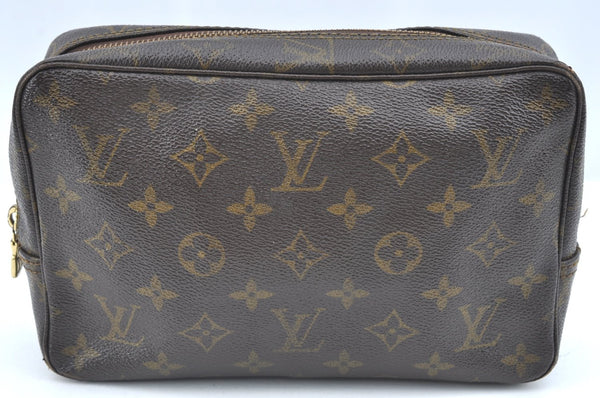 Auth Louis Vuitton Monogram Trousse Toilette 23 Clutch Hand Bag M47524 LV K5355