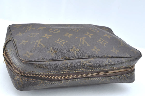 Auth Louis Vuitton Monogram Trousse Toilette 23 Clutch Hand Bag M47524 LV K5355