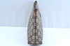 Authentic GUCCI GG Plus Clutch Hand Bag Purse GG PVC Leather Brown K5371