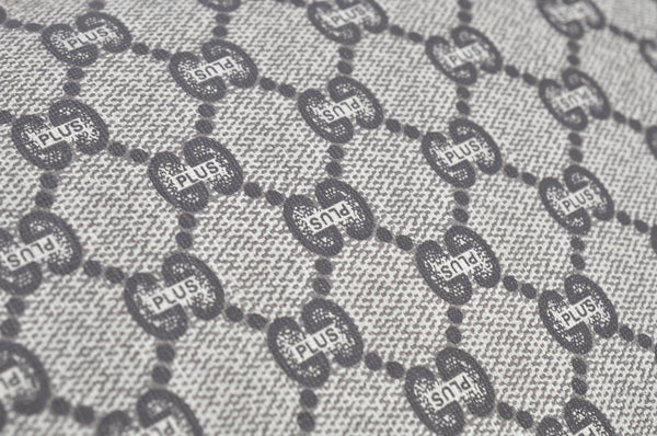 Authentic GUCCI GG Plus Clutch Hand Bag Purse GG PVC Leather Brown K5371