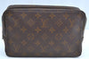 Auth Louis Vuitton Monogram Trousse Toilette 23 Clutch Hand Bag Old Model K5372
