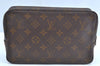 Auth Louis Vuitton Monogram Trousse Toilette 23 Clutch Hand Bag Old Model K5372