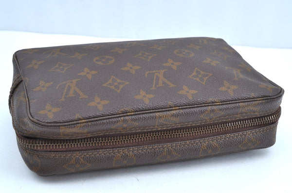 Auth Louis Vuitton Monogram Trousse Toilette 23 Clutch Hand Bag Old Model K5372