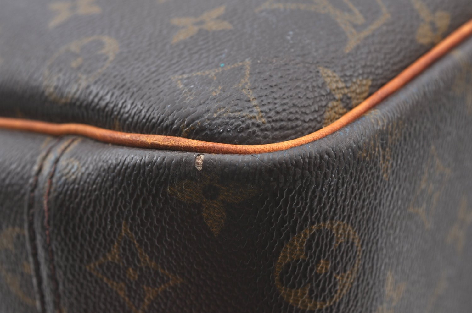 Authentic Louis Vuitton Monogram Deauville Hand Bag M47270 LV K5373