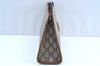 Authentic GUCCI GG Plus Clutch Hand Bag Purse GG PVC Leather Brown K5382