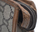Authentic GUCCI GG Plus Clutch Hand Bag Purse GG PVC Leather Brown K5382
