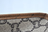 Authentic GUCCI GG Plus Clutch Hand Bag Purse GG PVC Leather Brown K5382